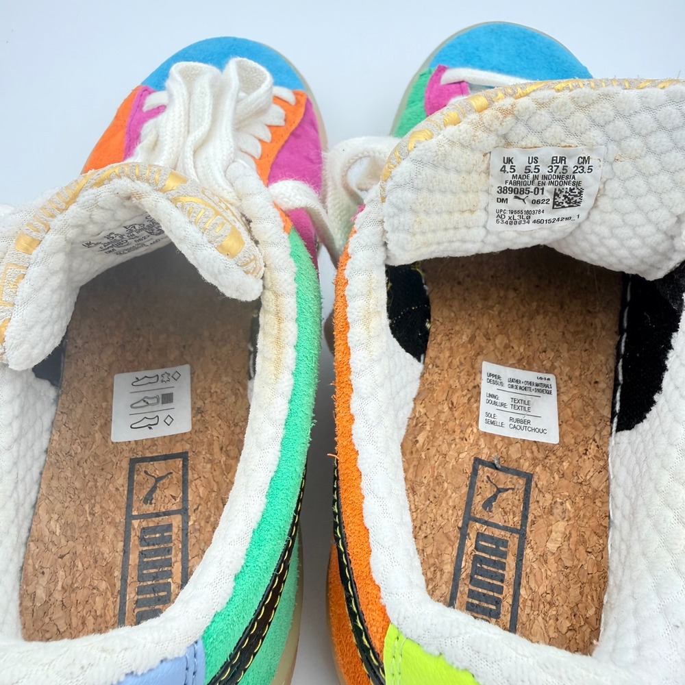 Puma Suede Market Multi-Color Patchwork Kids Sneakers 389085-01 Size 5.5Y - Picture 8 of 10